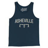 Asheville Cycling Men/Unisex Tank Top-Navy-Allegiant Goods Co. Vintage Sports Apparel