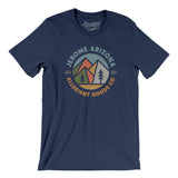 Jerome Arizona Retro Badge Men/Unisex T-Shirt-Navy-Allegiant Goods Co. Vintage Sports Apparel