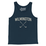 Wilmington Golf Men/Unisex Tank Top-Navy-Allegiant Goods Co. Vintage Sports Apparel