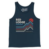 Red Lodge Montana Men/Unisex Tank Top-Navy-Allegiant Goods Co. Vintage Sports Apparel