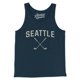 Seattle Golf Men/Unisex Tank Top-Navy-Allegiant Goods Co. Vintage Sports Apparel