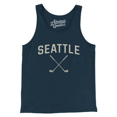 Seattle Golf Men/Unisex Tank Top-Navy-Allegiant Goods Co. Vintage Sports Apparel