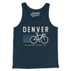 Denver Cycling Men/Unisex Tank Top-Navy-Allegiant Goods Co. Vintage Sports Apparel