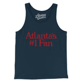 Atlanta's Number 1 Fan Men/Unisex Tank Top-Navy-Allegiant Goods Co. Vintage Sports Apparel