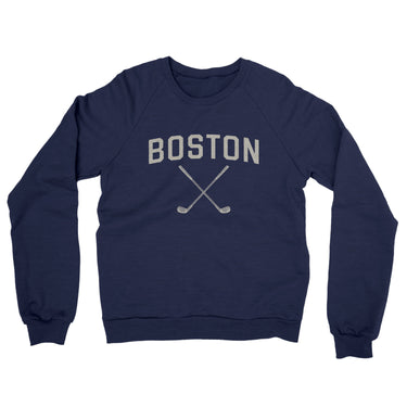 Boston Golf Midweight French Terry Crewneck Sweatshirt-Navy-Allegiant Goods Co. Vintage Sports Apparel