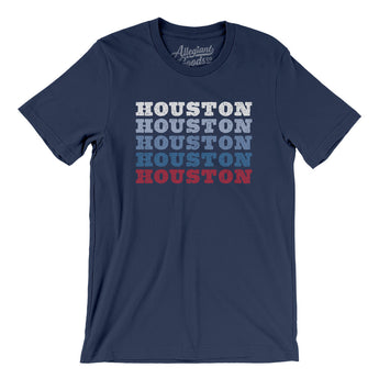 Houston Repeat Men/Unisex T-Shirt-Navy-Allegiant Goods Co. Vintage Sports Apparel