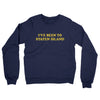 I've Been To Staten Island Midweight French Terry Crewneck Sweatshirt-Navy-Allegiant Goods Co. Vintage Sports Apparel