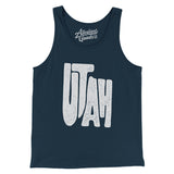 Utah State Shape Text Men/Unisex Tank Top-Allegiant Goods Co. Vintage Sports Apparel