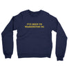 I've Been To Washington Dc Midweight French Terry Crewneck Sweatshirt-Navy-Allegiant Goods Co. Vintage Sports Apparel