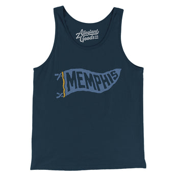 Memphis Pennant Men/Unisex Tank Top-Navy-Allegiant Goods Co. Vintage Sports Apparel