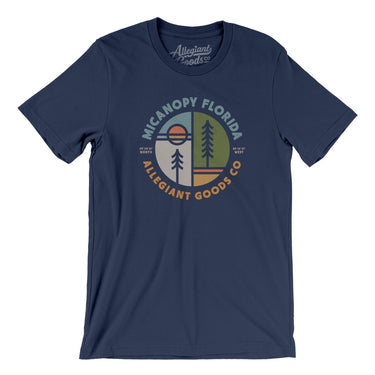 Micanopy Florida Retro Badge Men/Unisex T-Shirt-Navy-Allegiant Goods Co. Vintage Sports Apparel