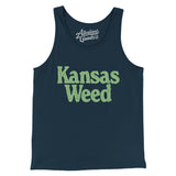 Kansas Weed Men/Unisex Tank Top-Navy-Allegiant Goods Co. Vintage Sports Apparel