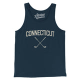 Connecticut Golf Men/Unisex Tank Top-Navy-Allegiant Goods Co. Vintage Sports Apparel