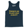 There's No Place Like Albany Men/Unisex Tank Top-Navy-Allegiant Goods Co. Vintage Sports Apparel
