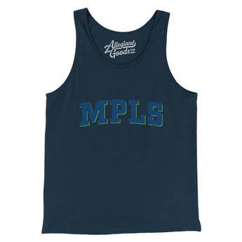 Mpls Varsity Men/Unisex Tank Top-Allegiant Goods Co. Vintage Sports Apparel