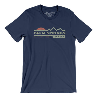 Palm Springs Mountain Sunset Men/Unisex T-Shirt-Navy-Allegiant Goods Co. Vintage Sports Apparel