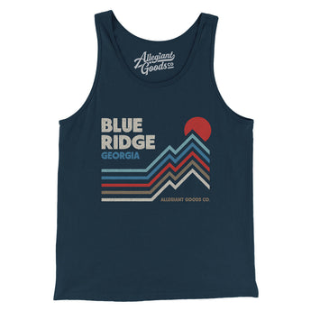 Blue Ridge Georgia Men/Unisex Tank Top-Navy-Allegiant Goods Co. Vintage Sports Apparel