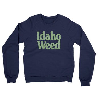 Idaho Weed Midweight French Terry Crewneck Sweatshirt-Navy-Allegiant Goods Co. Vintage Sports Apparel