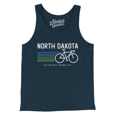 North Dakota Cycling Men/Unisex Tank Top-Navy-Allegiant Goods Co. Vintage Sports Apparel