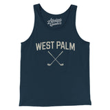 West Palm Golf Men/Unisex Tank Top-Navy-Allegiant Goods Co. Vintage Sports Apparel