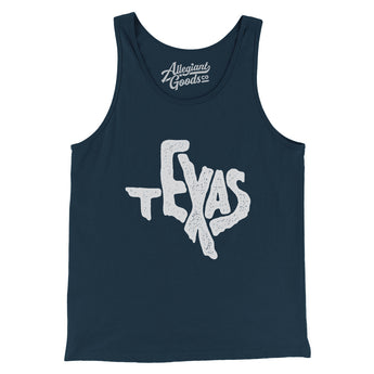 Texas State Shape Text Men/Unisex Tank Top-Allegiant Goods Co. Vintage Sports Apparel
