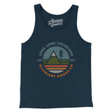 Lone Cone Colorado Retro Badge Men/Unisex Tank Top-Navy-Allegiant Goods Co. Vintage Sports Apparel