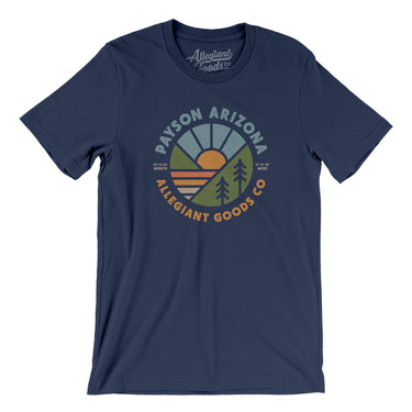 Payson Arizona Retro Badge Men/Unisex T-Shirt-Navy-Allegiant Goods Co. Vintage Sports Apparel