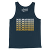 Milwaukee Repeat Men/Unisex Tank Top-Navy-Allegiant Goods Co. Vintage Sports Apparel