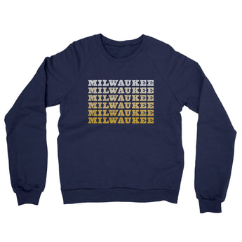 Milwaukee Repeat Midweight French Terry Crewneck Sweatshirt-Allegiant Goods Co. Vintage Sports Apparel