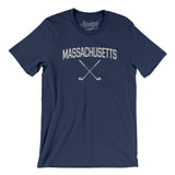 Massachusetts Golf Men/Unisex T-Shirt-Navy-Allegiant Goods Co. Vintage Sports Apparel