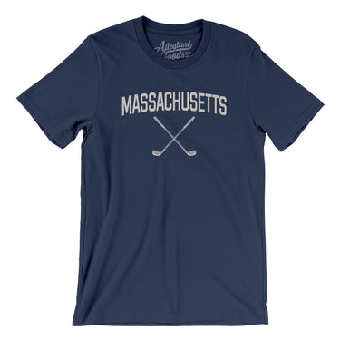 Massachusetts Golf Men/Unisex T-Shirt-Navy-Allegiant Goods Co. Vintage Sports Apparel