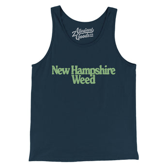 New Hampshire Weed Men/Unisex Tank Top-Navy-Allegiant Goods Co. Vintage Sports Apparel