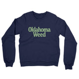 Oklahoma Weed Midweight French Terry Crewneck Sweatshirt-Navy-Allegiant Goods Co. Vintage Sports Apparel