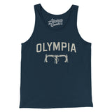 Olympia Cycling Men/Unisex Tank Top-Navy-Allegiant Goods Co. Vintage Sports Apparel