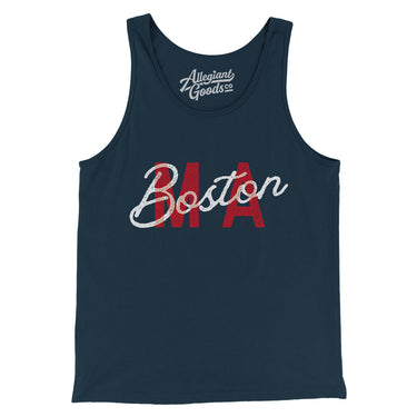 Boston Ma Overprint Overprinted Men/Unisex Tank Top-Allegiant Goods Co. Vintage Sports Apparel