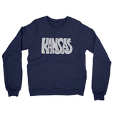 Kansas State Shape Text Midweight French Terry Crewneck Sweatshirt-Allegiant Goods Co. Vintage Sports Apparel