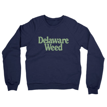 Delaware Weed Midweight French Terry Crewneck Sweatshirt-Allegiant Goods Co. Vintage Sports Apparel