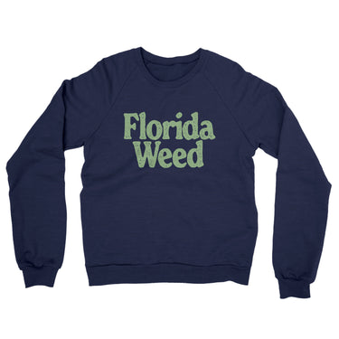 Florida Weed Midweight French Terry Crewneck Sweatshirt-Allegiant Goods Co. Vintage Sports Apparel