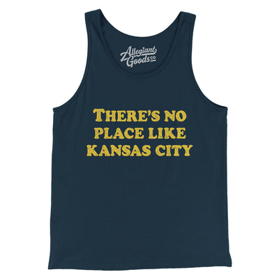 There's No Place Like Kansas City Men/Unisex Tank Top-Navy-Allegiant Goods Co. Vintage Sports Apparel