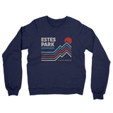 Estes Park Colorado Midweight French Terry Crewneck Sweatshirt-Navy-Allegiant Goods Co. Vintage Sports Apparel