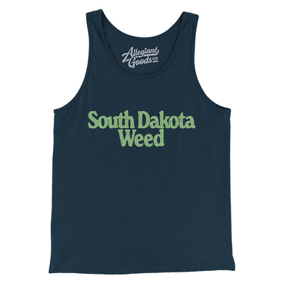 South Dakota Weed Men/Unisex Tank Top-Navy-Allegiant Goods Co. Vintage Sports Apparel