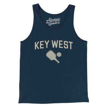 Key West Pickleball Men/Unisex Tank Top-Navy-Allegiant Goods Co. Vintage Sports Apparel