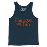 Chicago's Number 1 Fan Men/Unisex Tank Top-Navy-Allegiant Goods Co. Vintage Sports Apparel