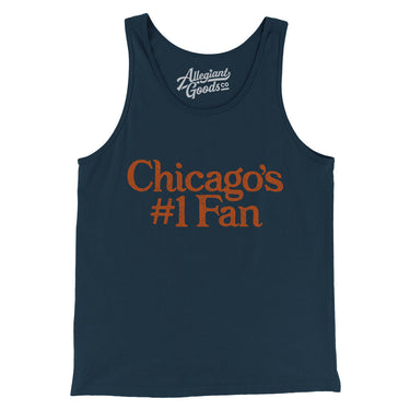 Chicago's Number 1 Fan Men/Unisex Tank Top-Navy-Allegiant Goods Co. Vintage Sports Apparel