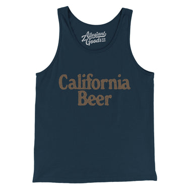 California Beer Men/Unisex Tank Top-Navy-Allegiant Goods Co. Vintage Sports Apparel