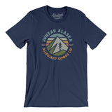 Juneau Alaska Retro Badge Men/Unisex T-Shirt-Navy-Allegiant Goods Co. Vintage Sports Apparel