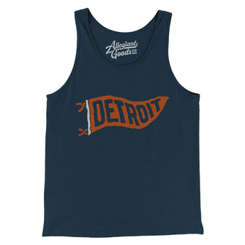 Detroit Pennant Men/Unisex Tank Top-Allegiant Goods Co. Vintage Sports Apparel