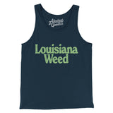 Louisiana Weed Men/Unisex Tank Top-Navy-Allegiant Goods Co. Vintage Sports Apparel