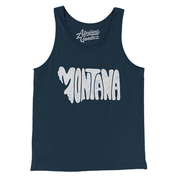 Montana State Shape Text Men/Unisex Tank Top-Allegiant Goods Co. Vintage Sports Apparel