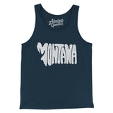Montana State Shape Text Men/Unisex Tank Top-Allegiant Goods Co. Vintage Sports Apparel